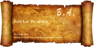 Batta Aranka névjegykártya