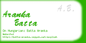 aranka batta business card